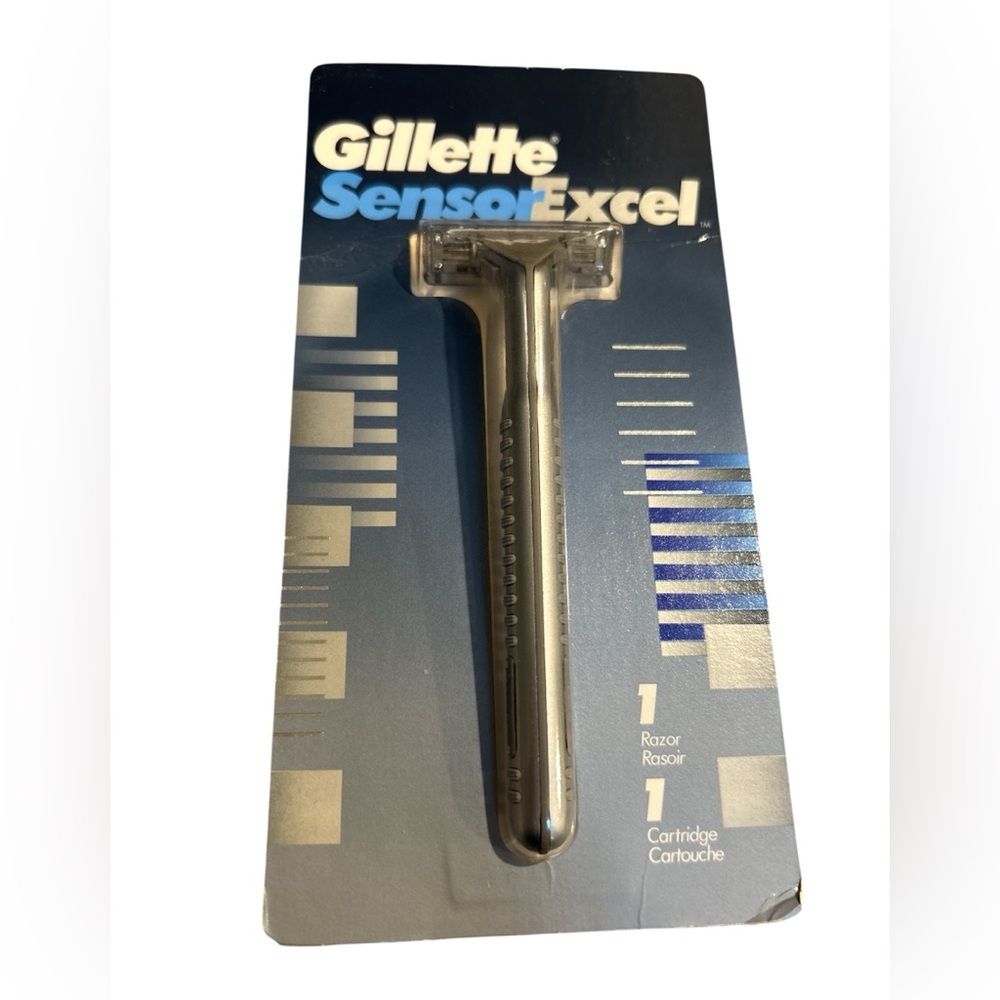 Gillette Sensor Excel Razor Metal Handle Original 1993 Blade Shaver Made in USA